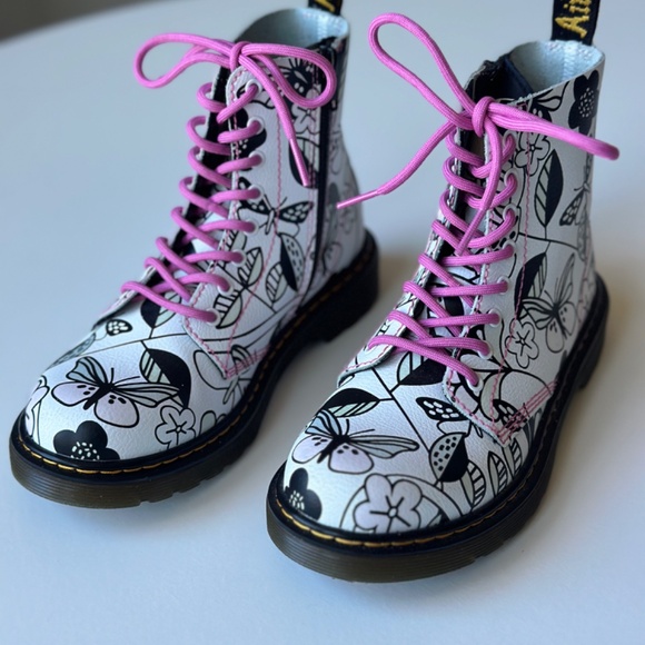 Dr. Martens Shoes - Dr. Martens 1460 Pascal Floral Side Zip Boots